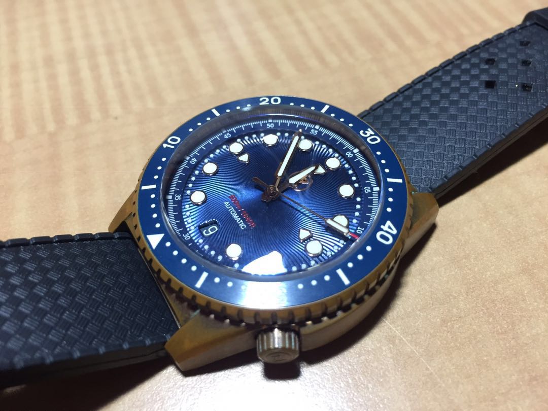 Zelos Mako 500m Bronze Midnight Blue Dive Watch Men S Fashion Watches On Carousell