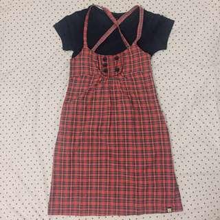 #prelovedwithlove Insight Red Plaid Rompers Jumpsuit Dress