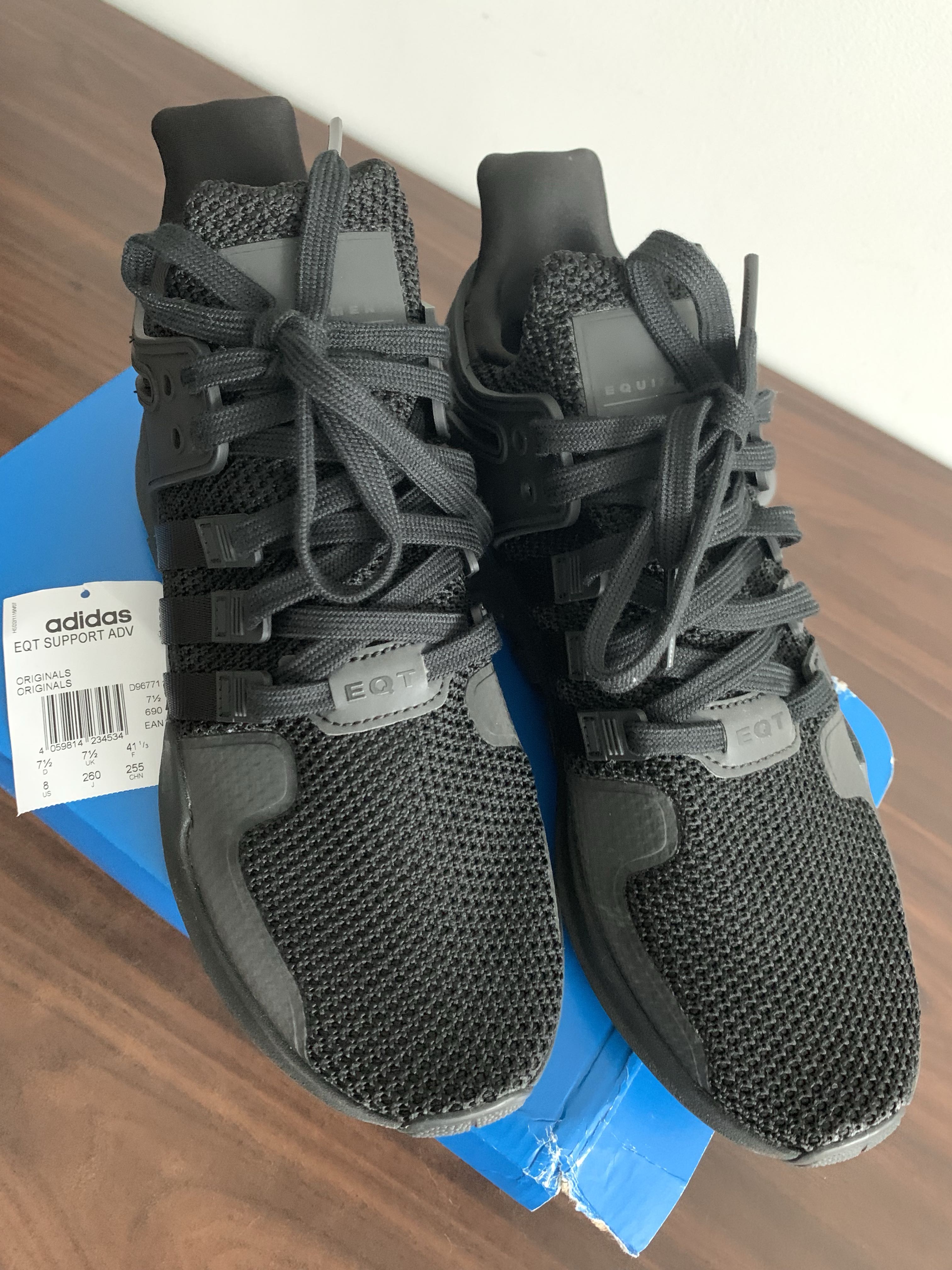 adidas eqt support adv triple black