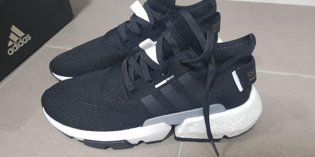 Adidas originals top pod trainers black