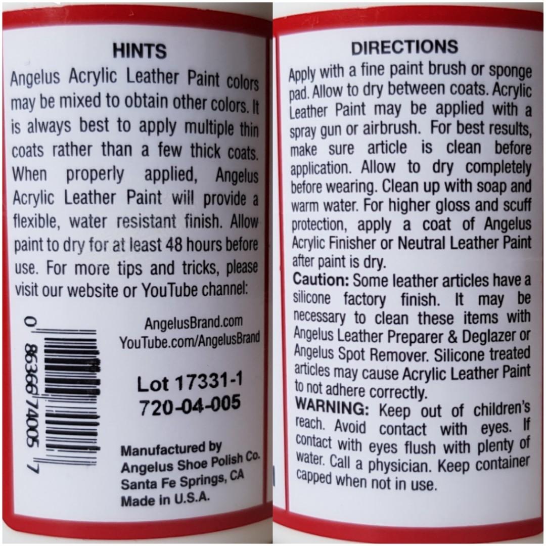 Angelus paint ingredients hot sale