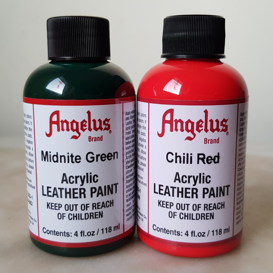 angelus red leather paint