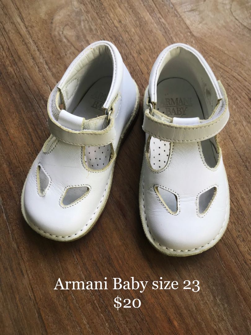 Armany leather shoes size 23, Babies 