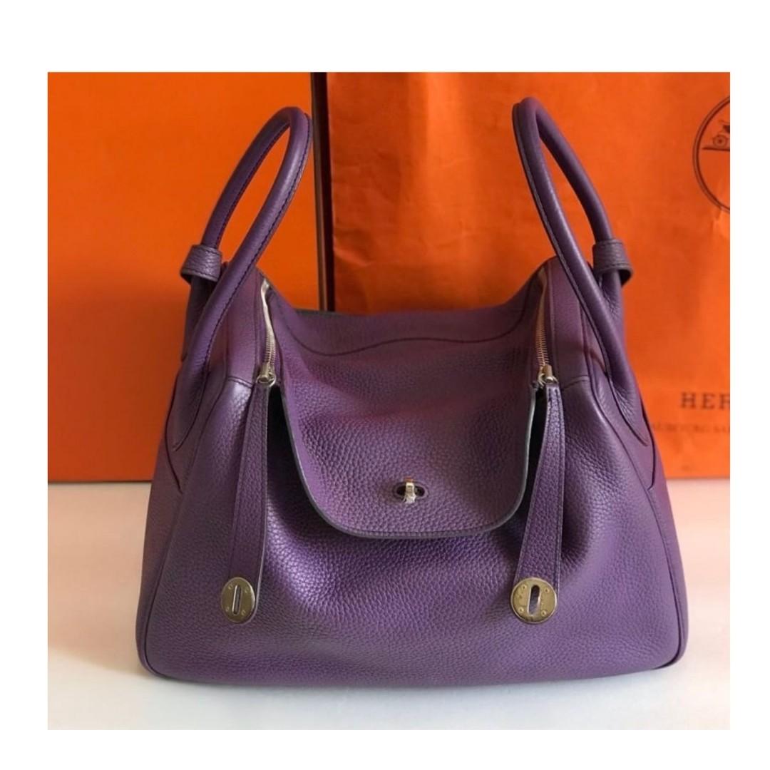 AUTHENTIC HERMES LINDY 26 ULTRA VIOLET, Luxury, Bags & Wallets on Carousell