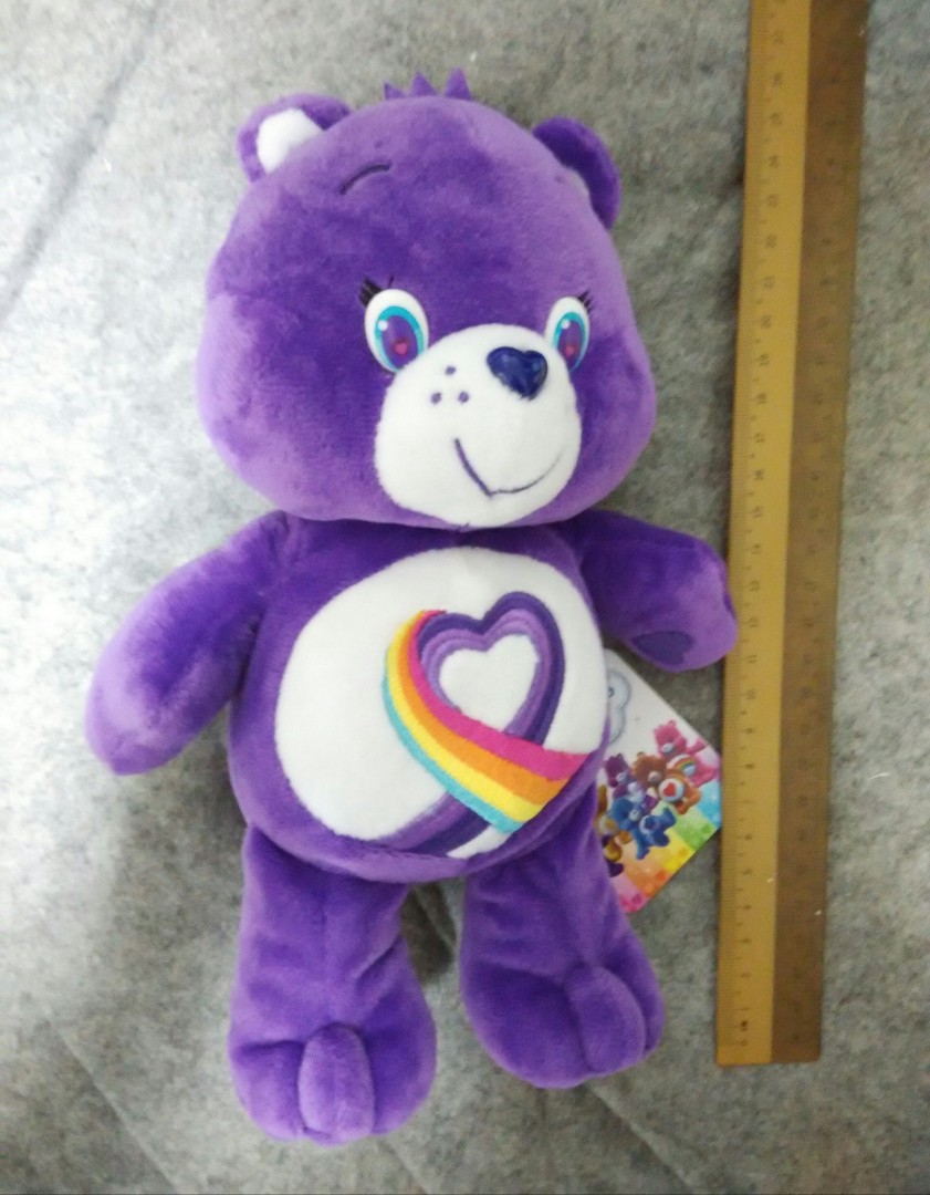 Purple care bear with rainbow heart top