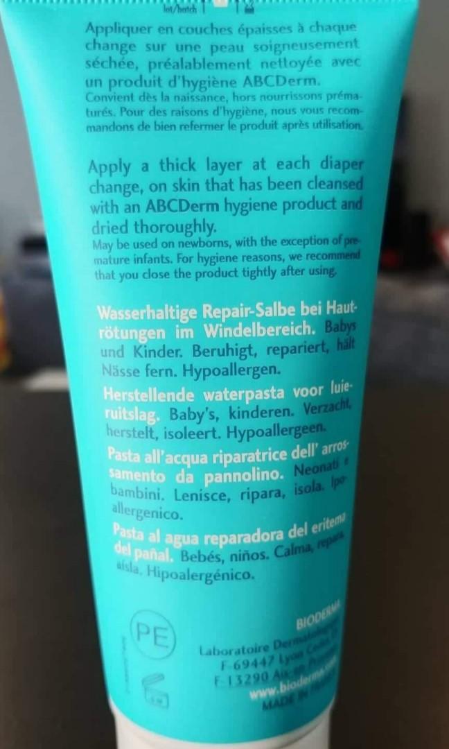 Bioderma Diaper Rash Water Paste, Babies & Kids, Bathing & Changing