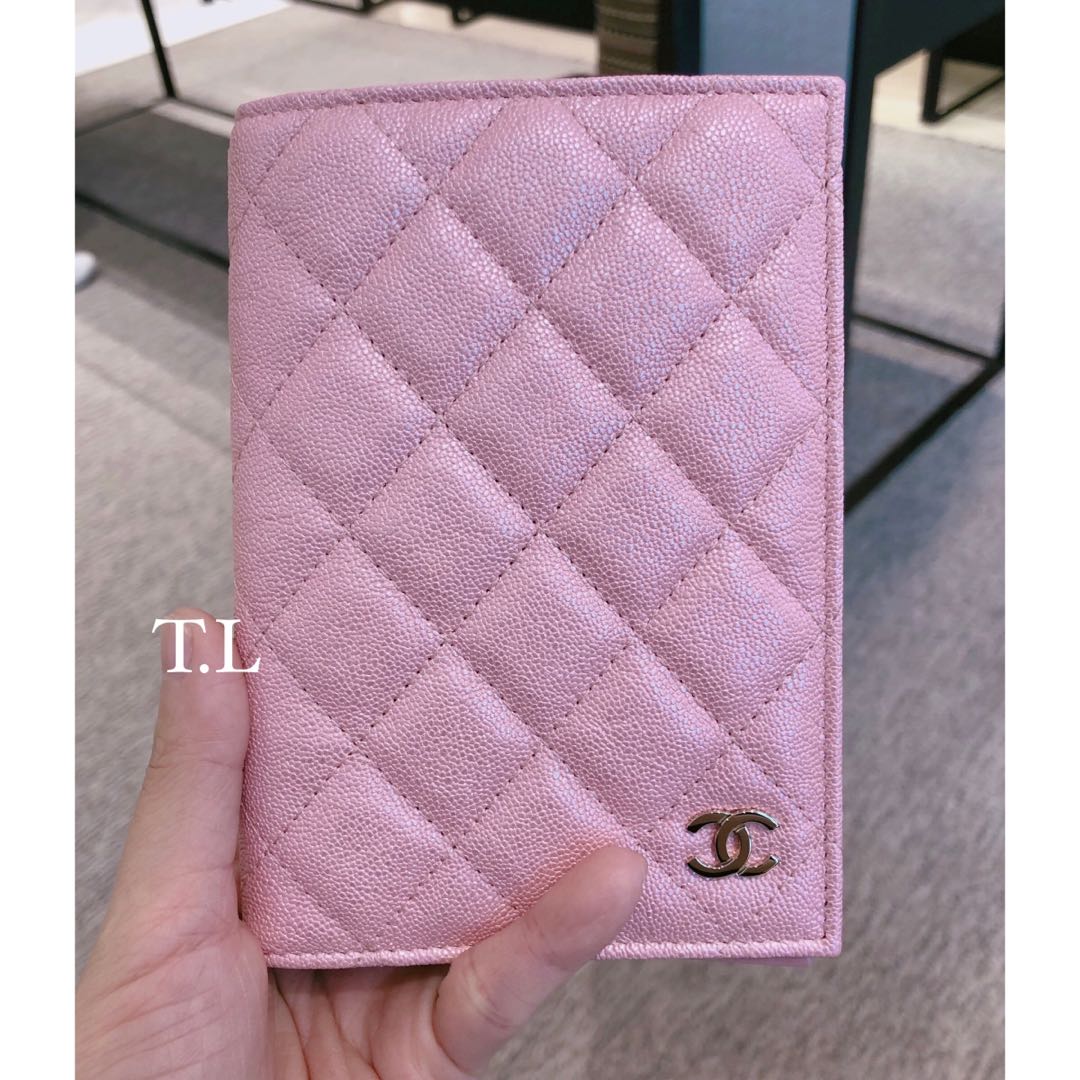 Authentic Chanel Pink Caviar Passport holder, Luxury, Bags & Wallets on  Carousell