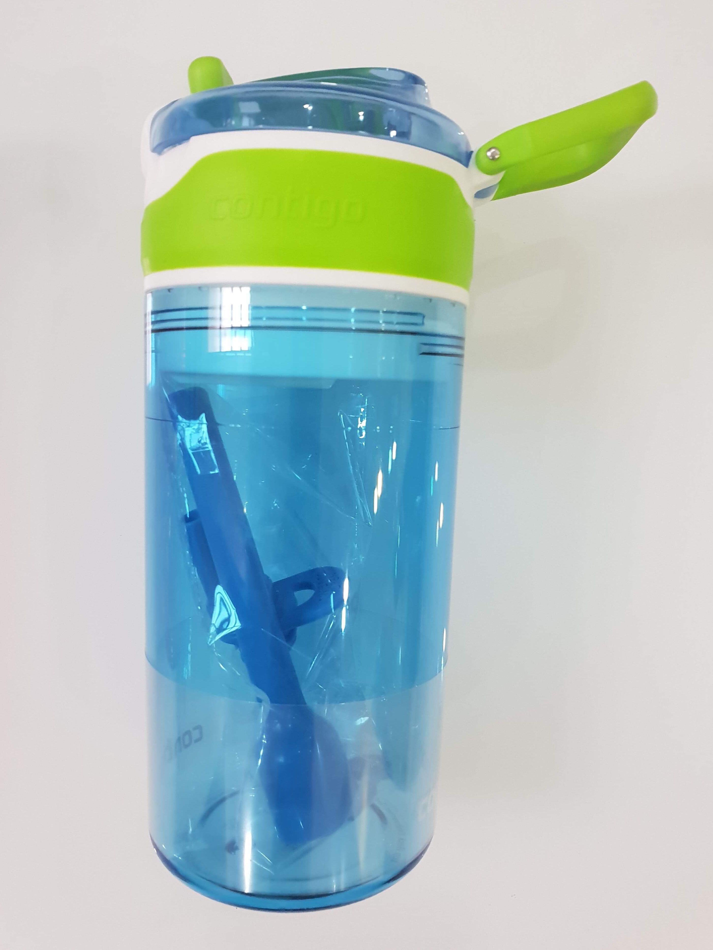 Contigo Kids Water Bottle 2-in-1 Snacker BPA FREE 2 Pack Blue