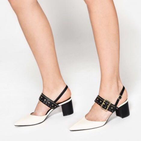 Studded pointed cheap slingbacks charles keith