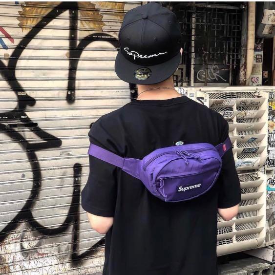 Supreme purple waist bag sale