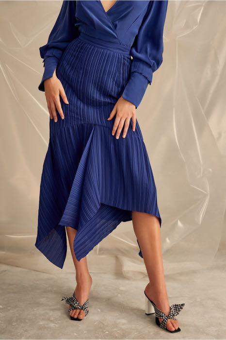 c meo collective blue dress Sky Blossom Gown Teuta Matoshi
