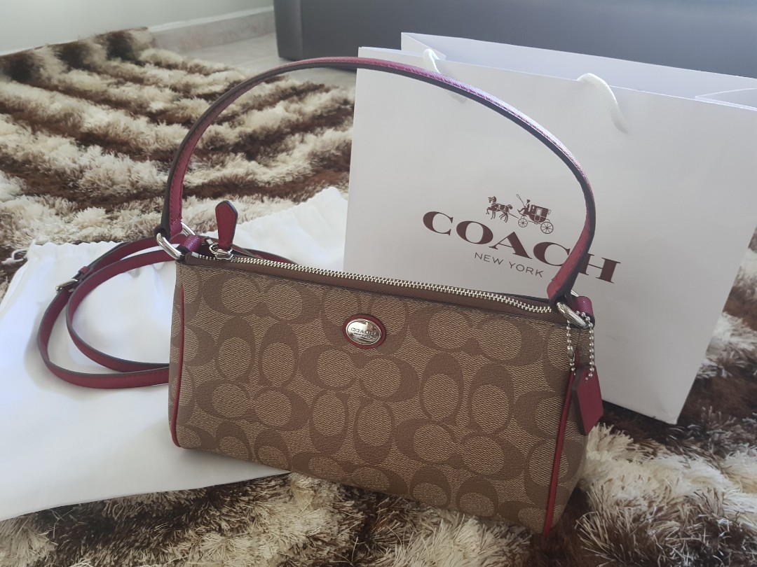 COACH Messico Top Handle Pouch in Signature Crossbody Bag Handbag ...