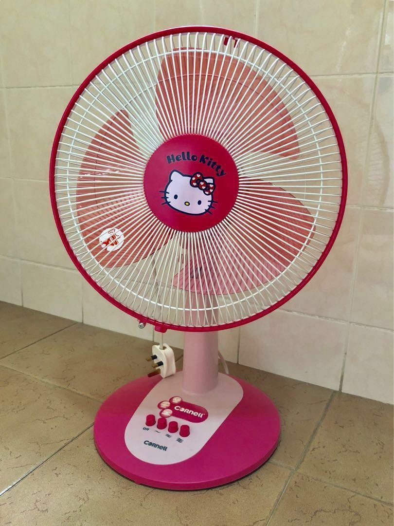 Cornell Hello Kitty Pink 12 Inch Table Fan Home Appliances