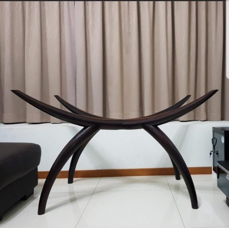Dining Table (Category: Tables & Sets) located in Singapore. Submitted by fsalam (Listing ID 219694585, Image 1). Description: *Dining table for 6 people (no chairs included) *Toughened glass with dark brown solid wood base *Dimensions - glass 5ft x 3ft ; Height 80cms *Custom made with good quality wood. * Good condition 10/10 *Item is well wrapped and can be collected from Seasons view condominium.