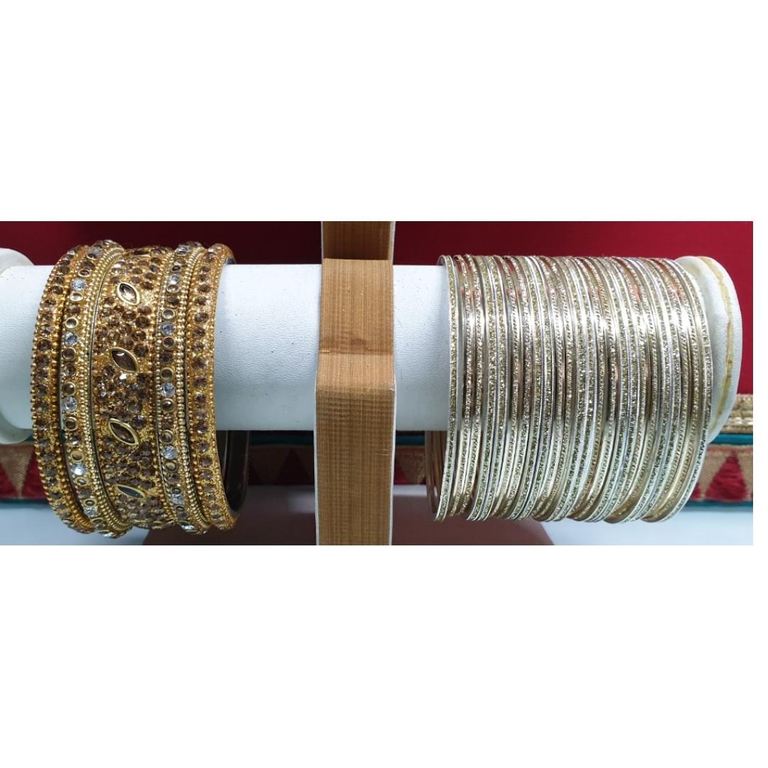 Golden colour bangles set cheap