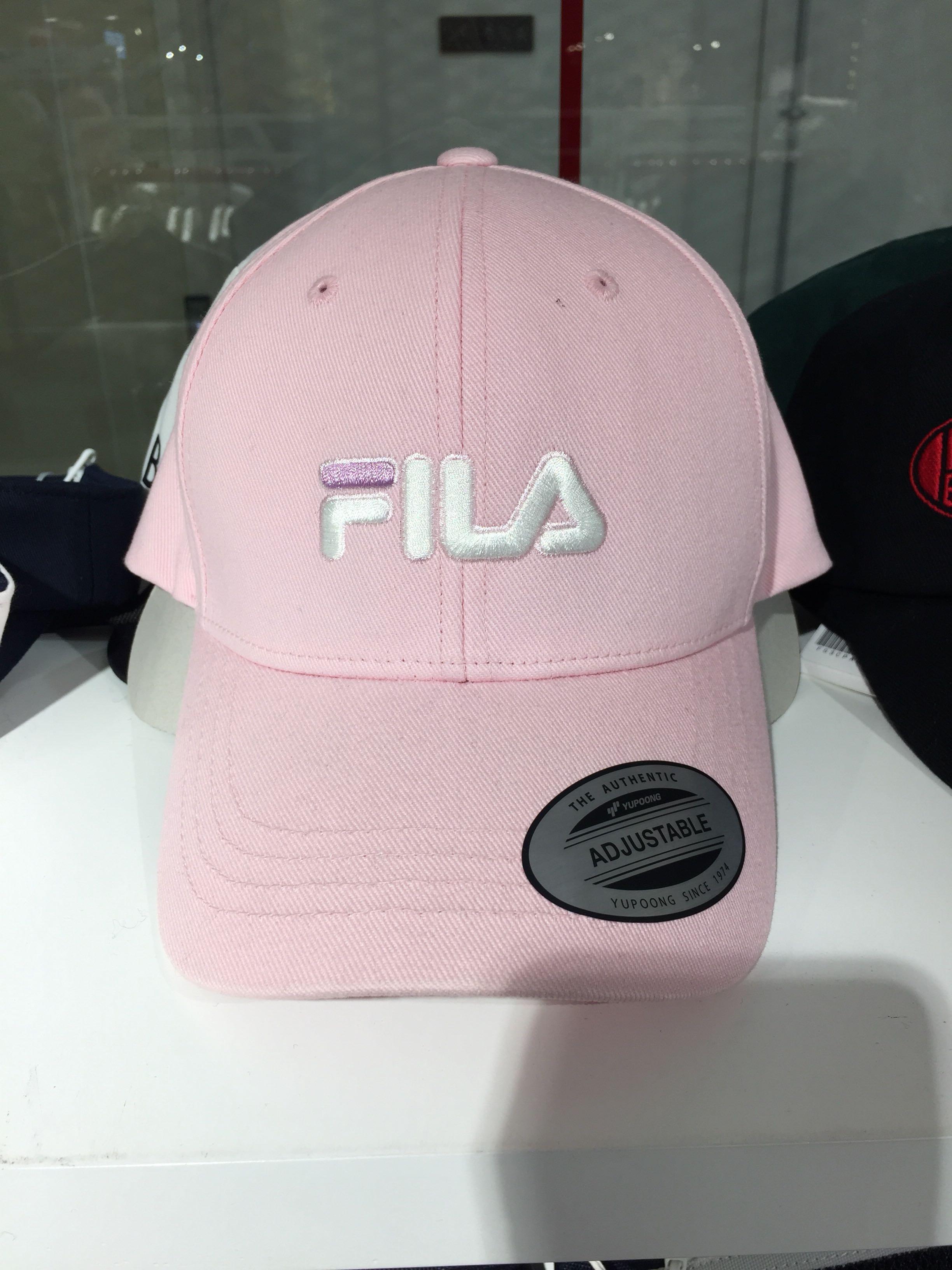 pink fila hat