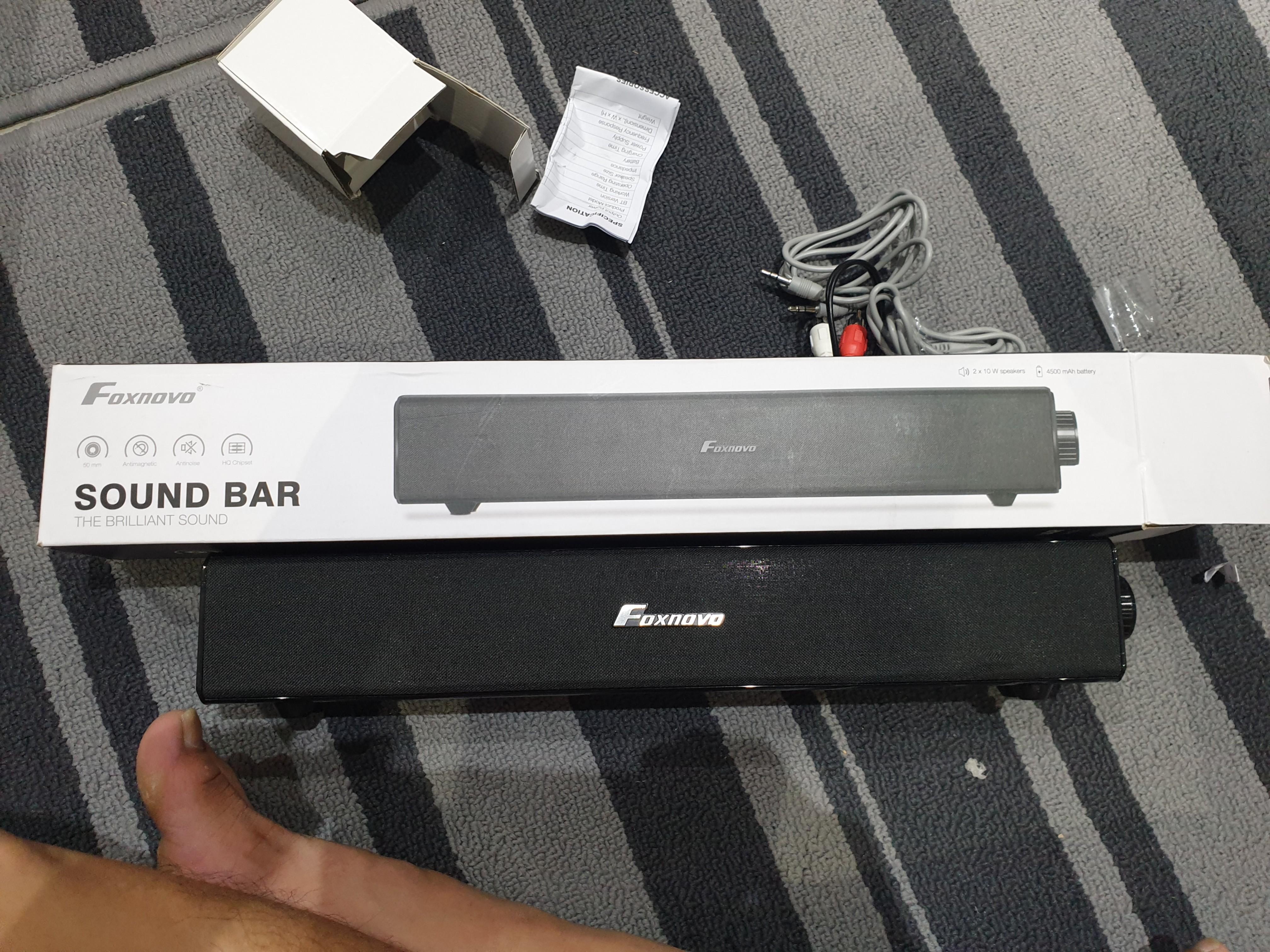 foxnovo soundbar connect to tv