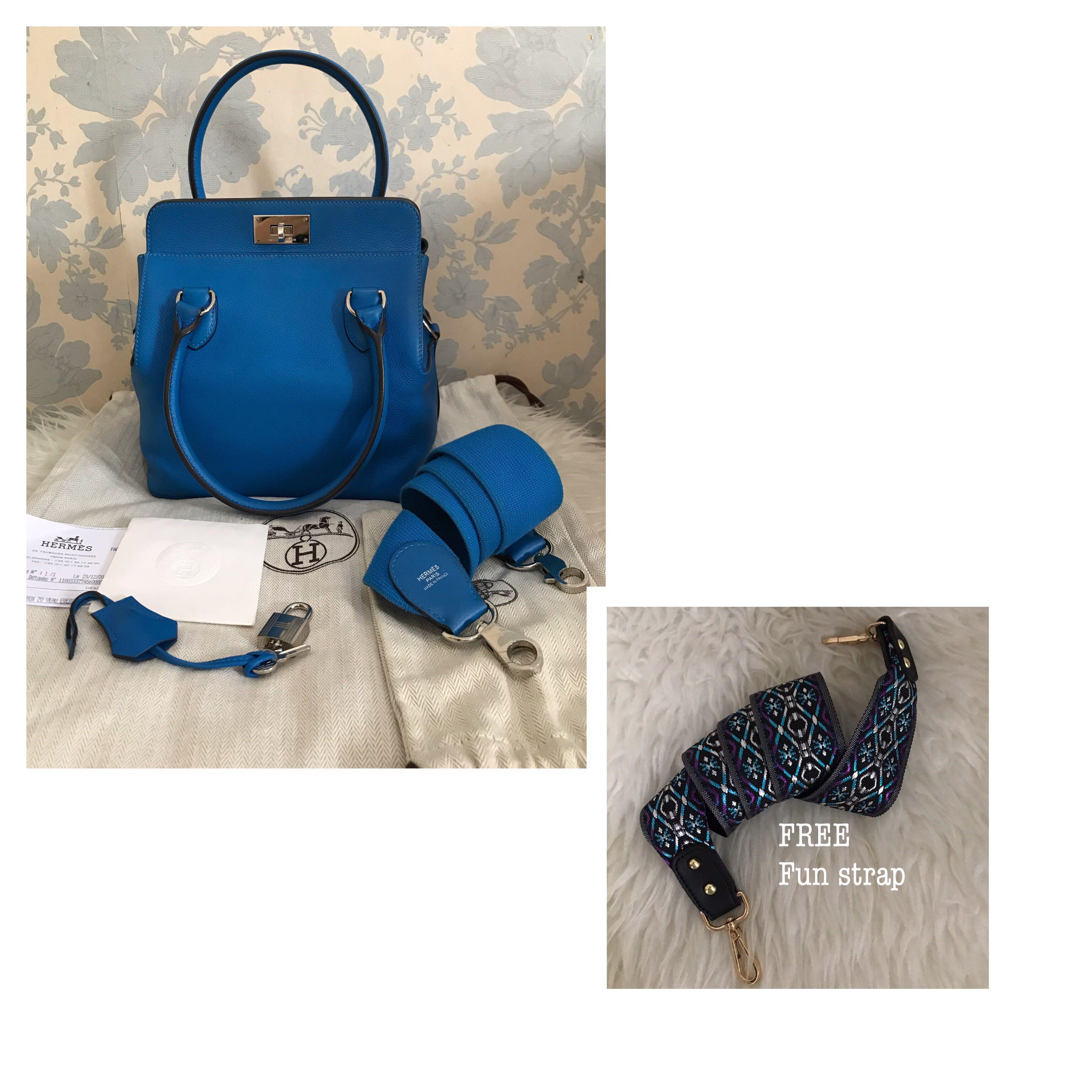 Hermes, Bags, Hermes 2cm Toolbox In Blue Atoll Phw