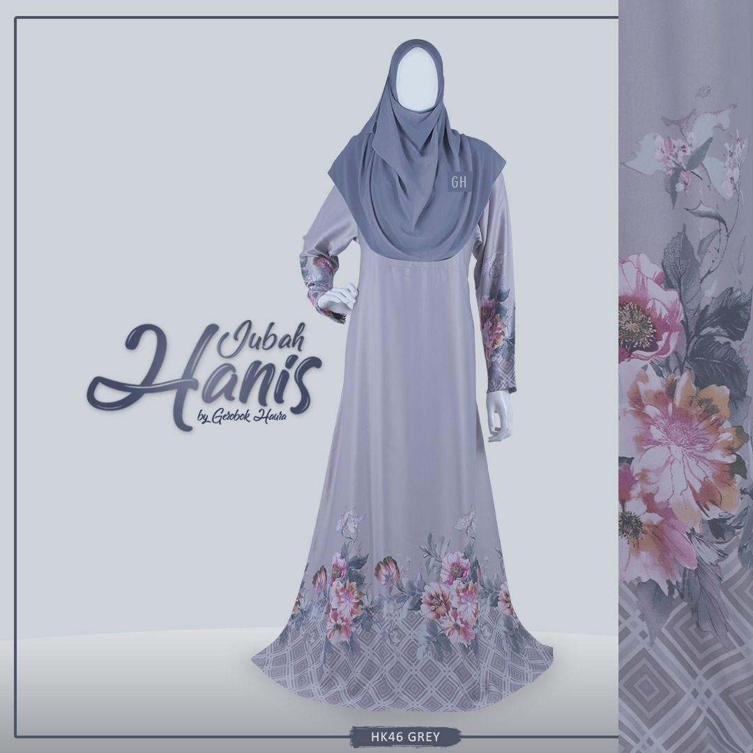 Jubah Hanis Pastel Colors Women S Fashion Muslimah Fashion Kaftans Jubahs On Carousell