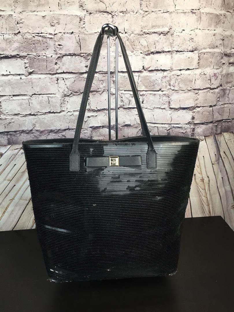 Kate Spade New York Black Sequin Salinas Bow Shopper Tote Handbag, Women's  Fashion, Bags & Wallets on Carousell
