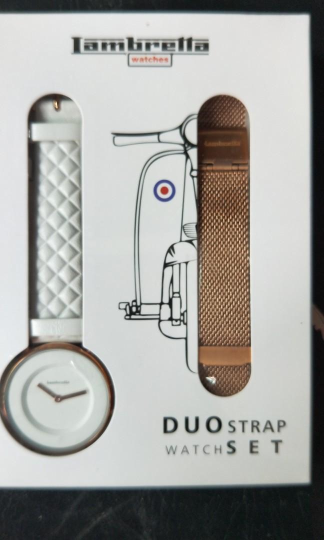 Lambretta Mia 34 Rose Gold White Duo Strap Watch Set Women S Fashion Watches On Carousell