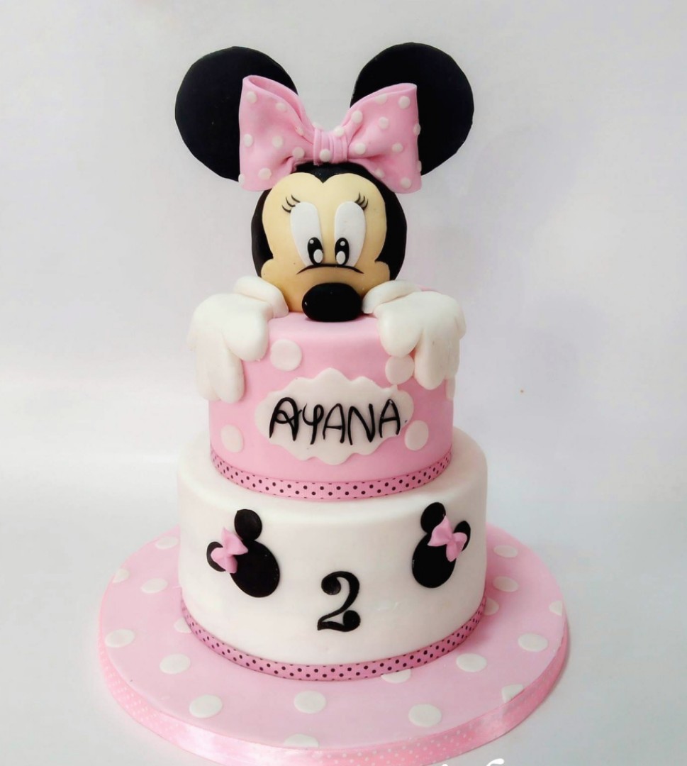 Minnie Mouse Birthday Cake 3tierss Food Drinks Baked Goods On