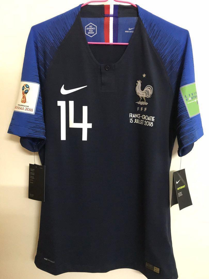 Official Authentic Nike FRANCE 2018 FIFA Cup Russia ONE STAR jersey PLAYER ISSUE VaporKnit shirt MATUIDI #14, Men's Fashion, Activewear on Carousell