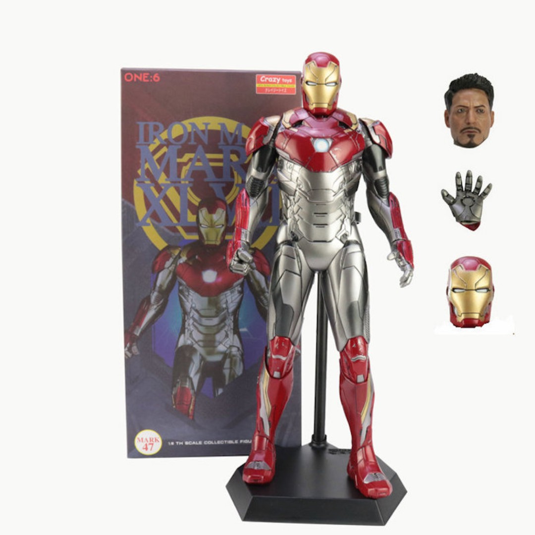 ONE 6 Crazy Toys Iron Man Mark 47 Action Figure 31cm