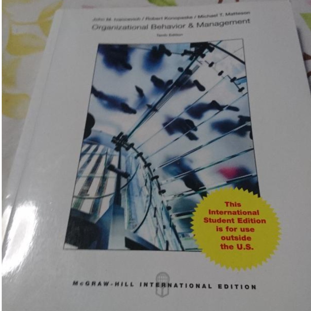 Organizational Behavior Management By John M Ivancevich Robert