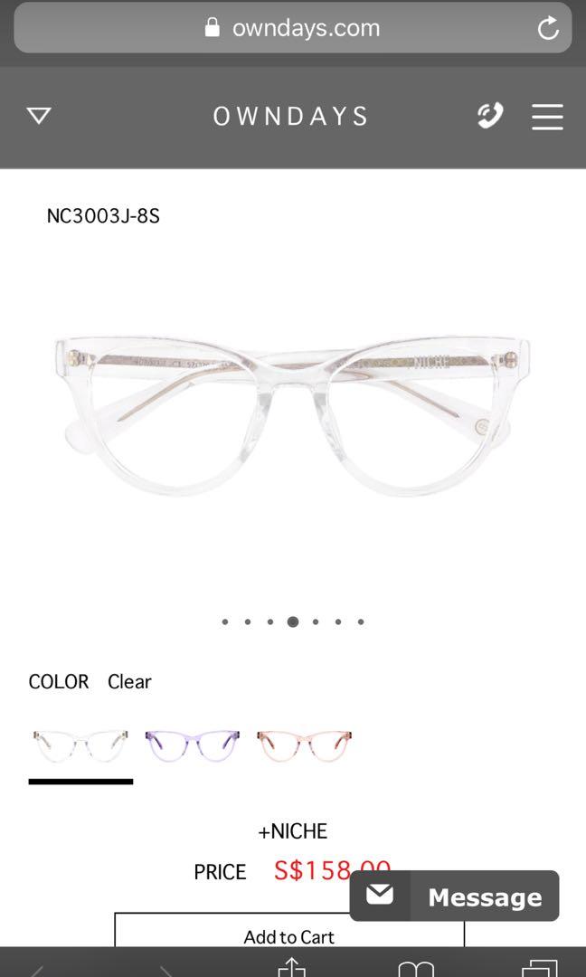 Owndays glasses customisable prescription +Niche, Women's Fashion