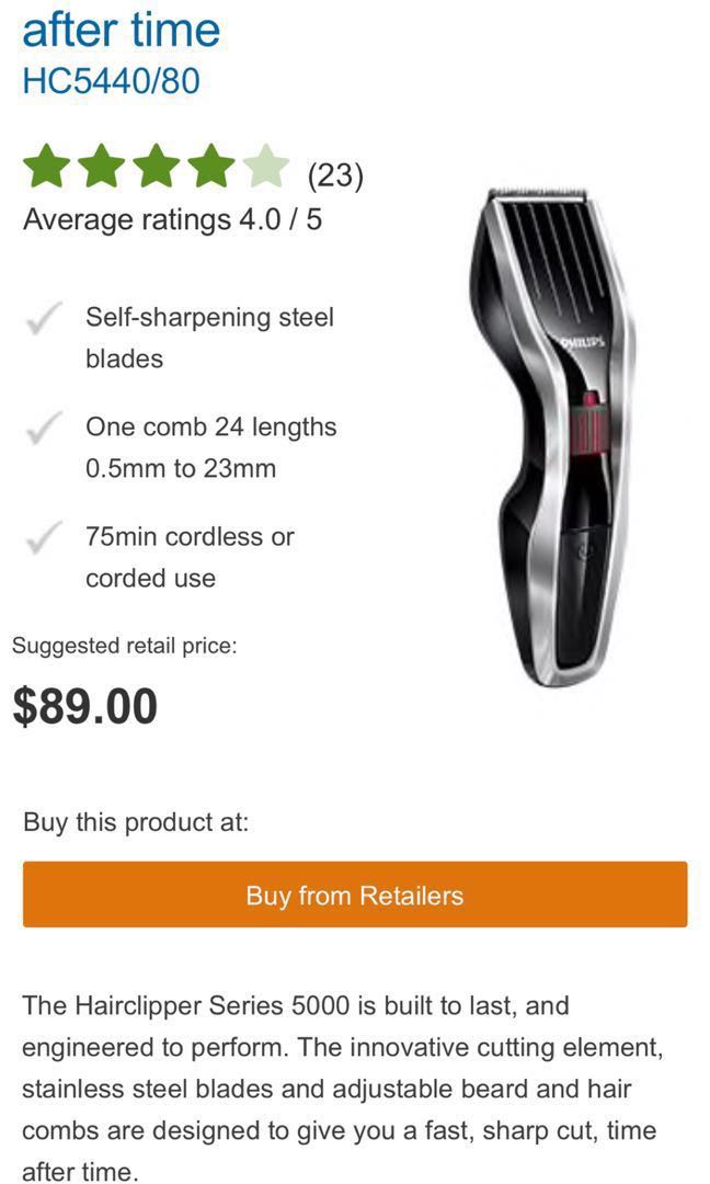 philips hc5440 price