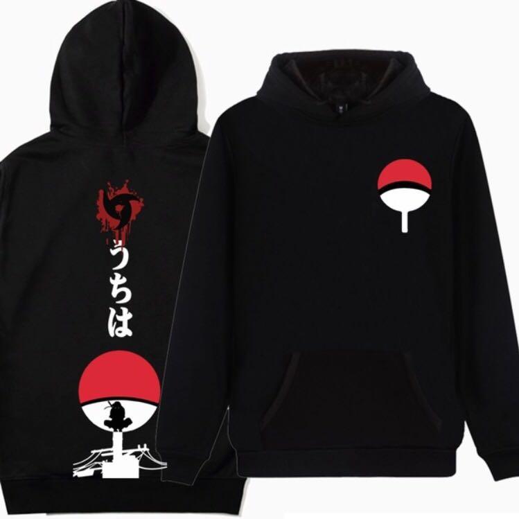 PO Unisex Naruto Uchiha Clan Symbol Design Hoodie Jacket