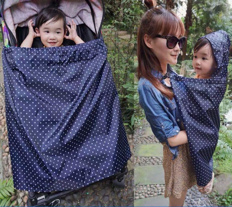 Poncho for baby carrier stroller