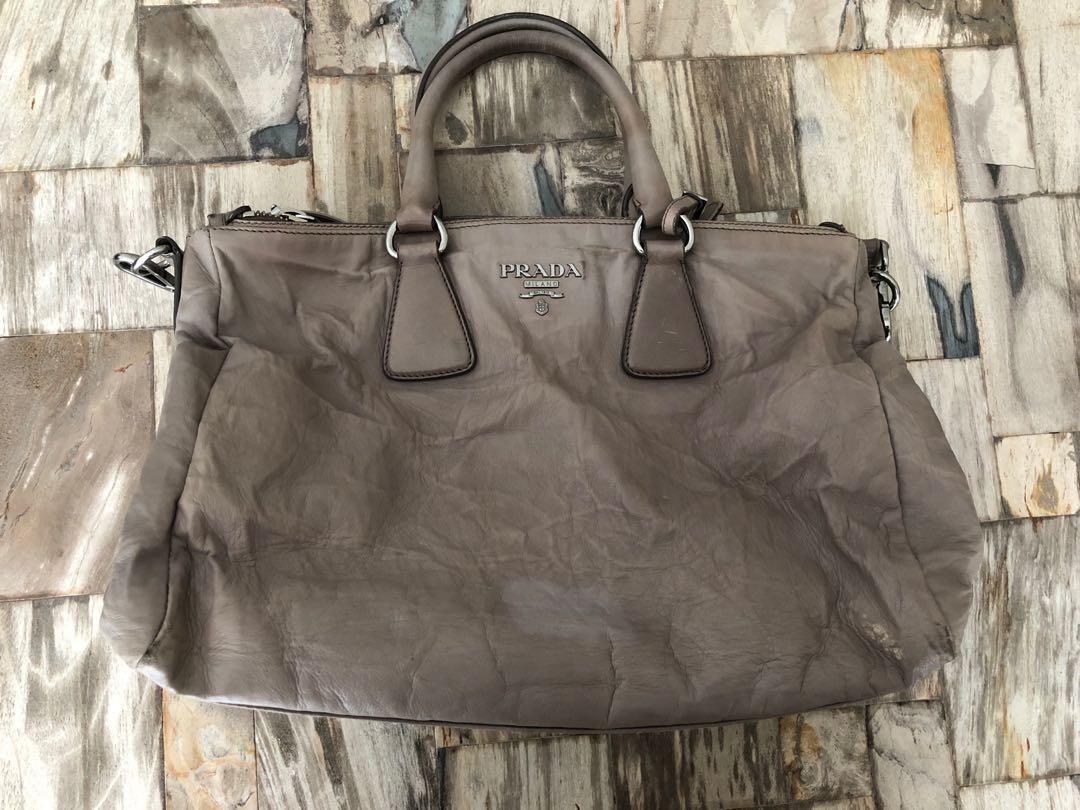 prada taupe bag