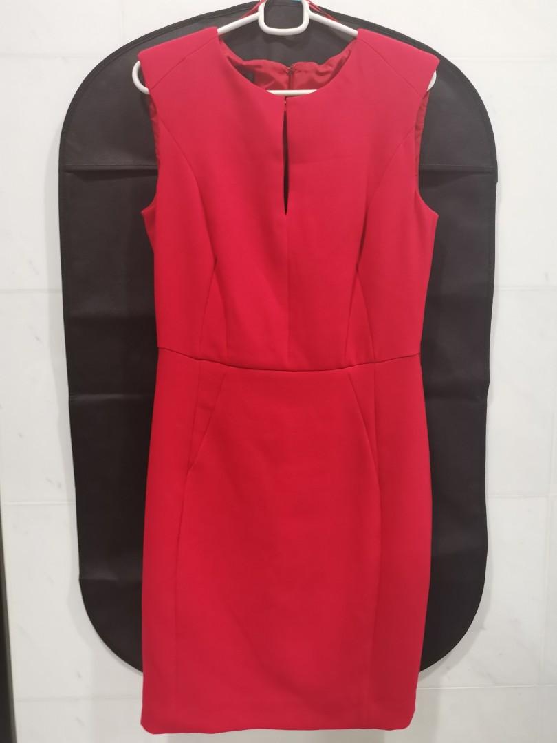 smart casual red dress