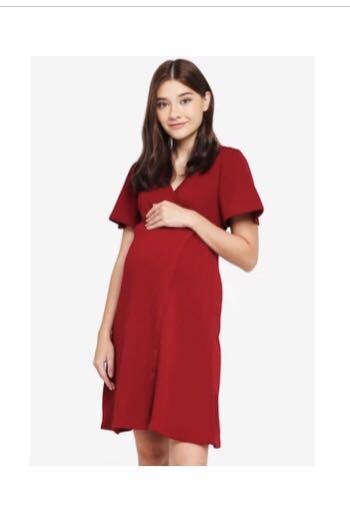 Red Maternity Dress Dorothy Perkins Fesyen Wanita Pakaian Dresses