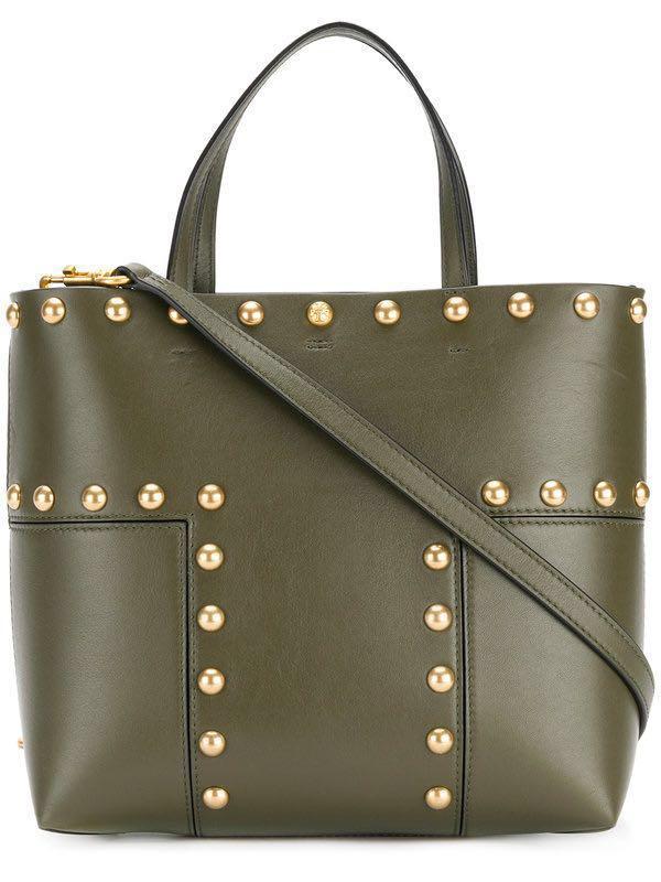 Tory burch t stud satchel top