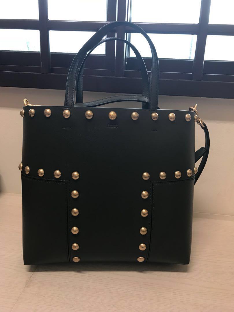 Tory burch block best sale t stud tote