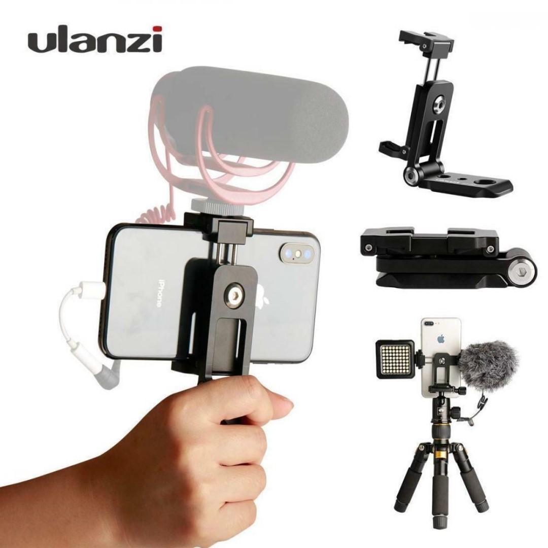 Ulanzi ST05 Foldable Clipper Clamp Tripod Mount Adapter with Hot Shoe