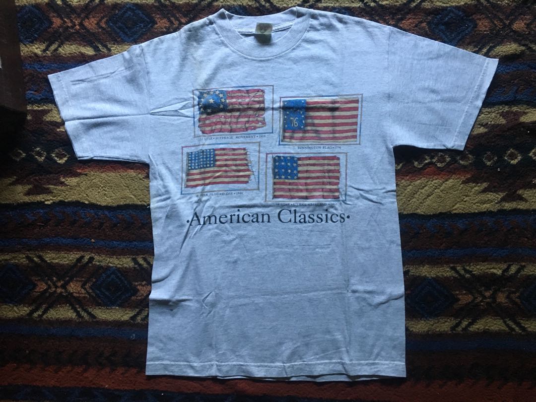 90'S Vintage Printed T-Shirt Made in USA Men's M Crew Neck (Crew Neck) /eaa442175