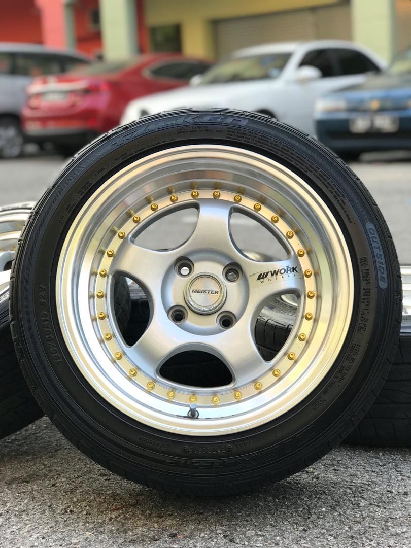 Work Miestar 15 Inch Sports Rim Saga Flx Tyre 70 Auto Accessories On Carousell