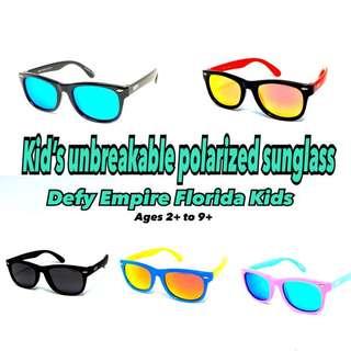 Kid’s children’s unbreakable Polarized high quality sunglasses by Defy Empire - Florida kids