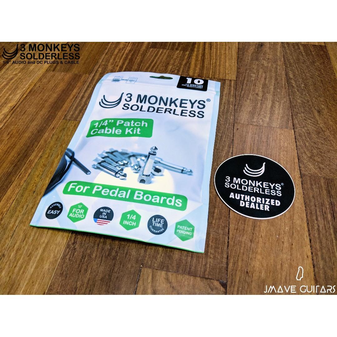 3 Monkeys Solderless Patch Cables 1010 10 Plugs 10ft Cable Music Media Music Accessories On Carousell A cable company run by a guitar tech, an amp builder, and brad from aerosmith. carousell