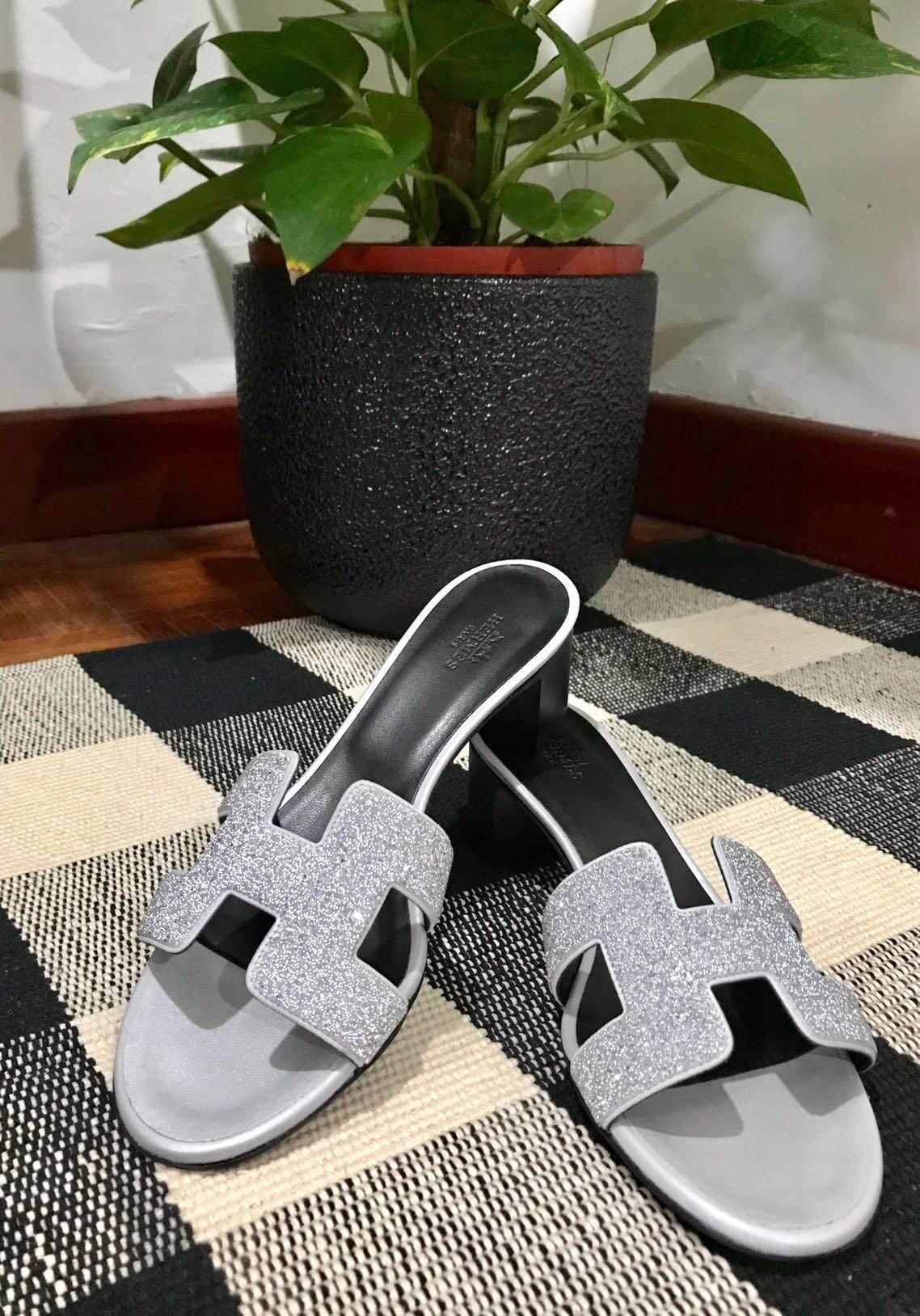 Hermes crystal sandals online