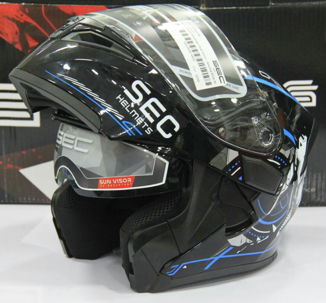 Sec helmet modular dual visor