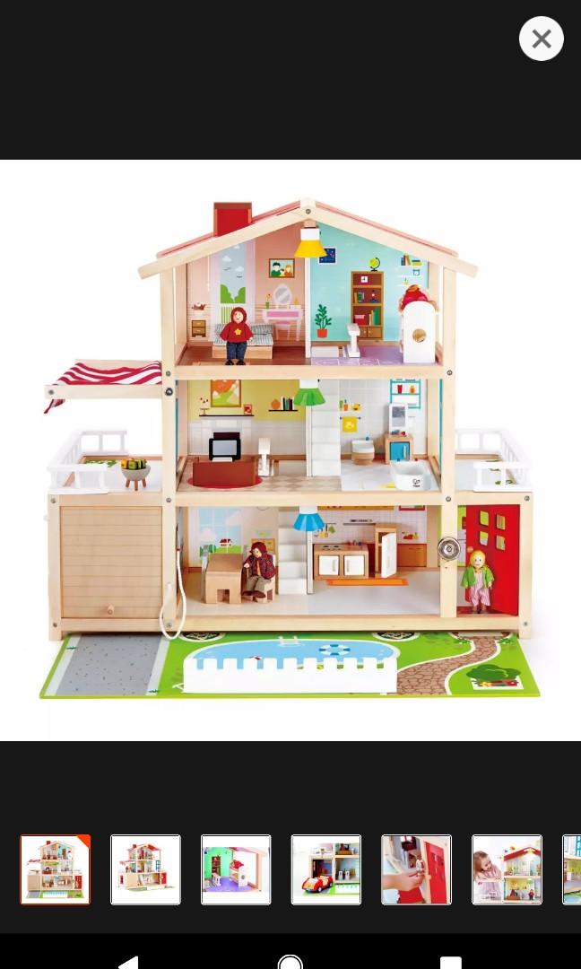wooden doll houses already assembled