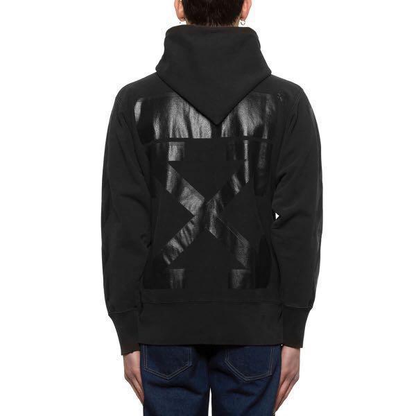 Off white x champion black hoodie 2025