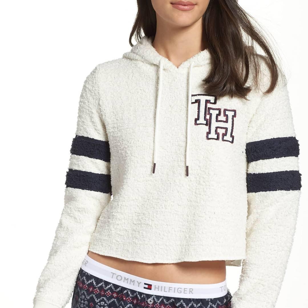 tommy hilfiger crop hoodie