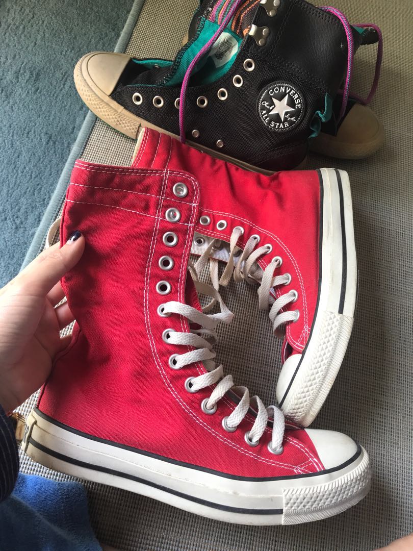 red high top converse size 4