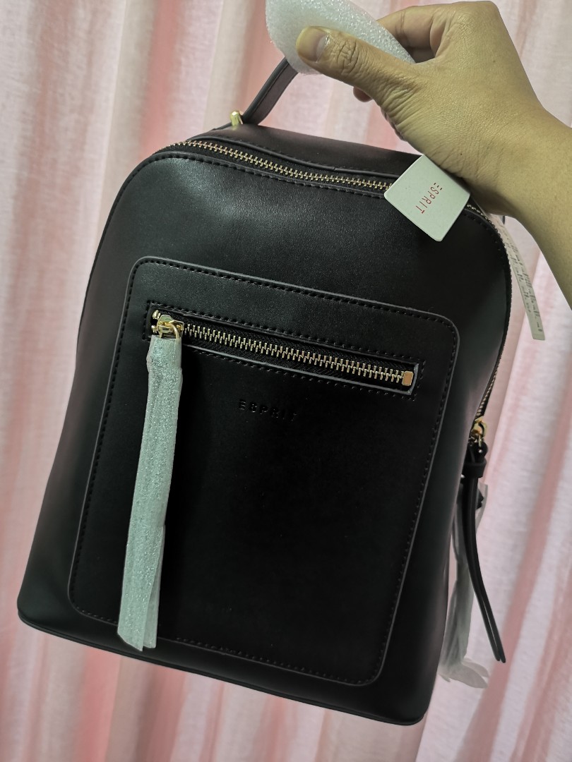 esprit leather backpack